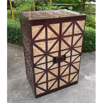 AKAKO - Lemari Plastik Royal Marmer Full Rak 4 Susun + 1