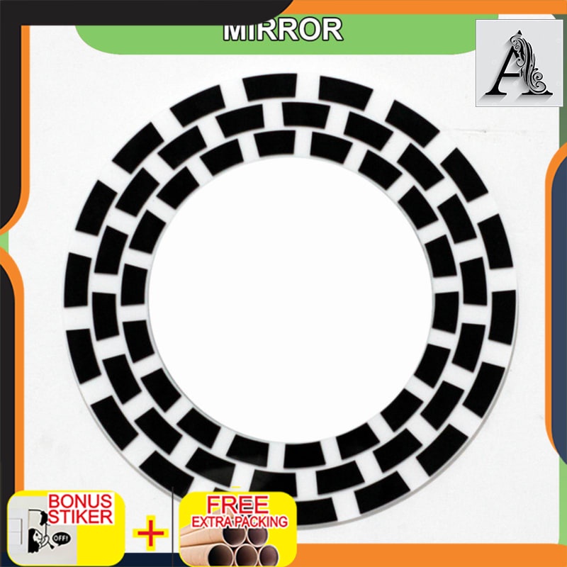 

Grosir Cermin Dinding Hias Brick Border - Black and White