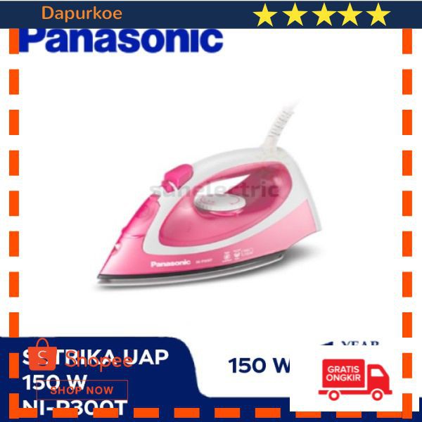 Grosir Panasonic NI-P300T Setrika Uap Non-Stick Titanium Coating 350 Watt Elegan