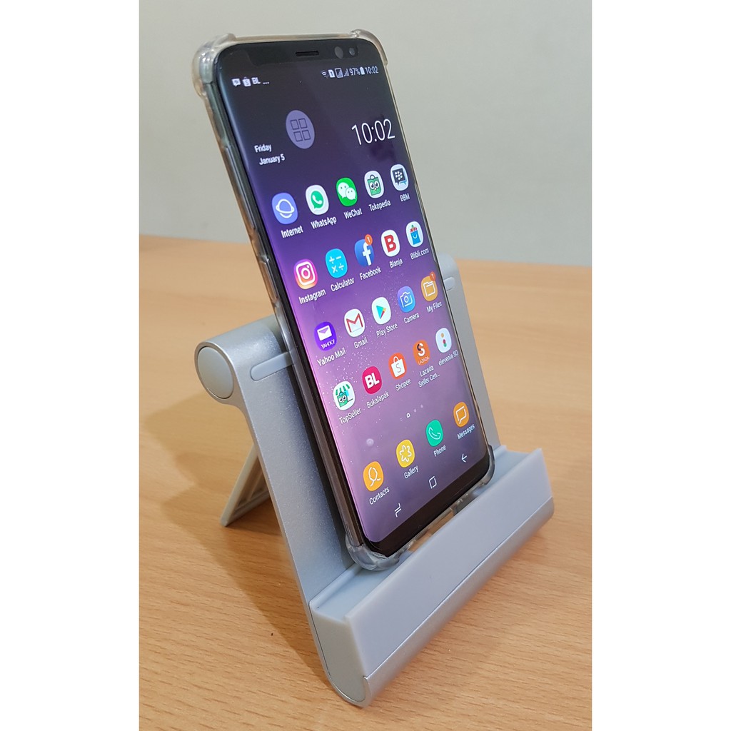 Stand Holder Tablet Smartphone Good Quality Bahan Besi Stand Handphone Portable