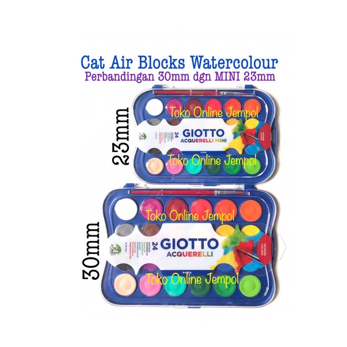 

Hot Sale 30Mm 24 Warna Cat Air Block Watercolour Giotto 967726 Cake Atk0627Gt Terbatas