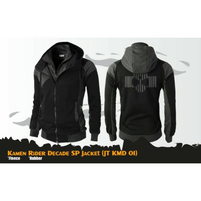 Jaket Kamen Rider Decade Double Zippers Hoodie (JT KMD 01)