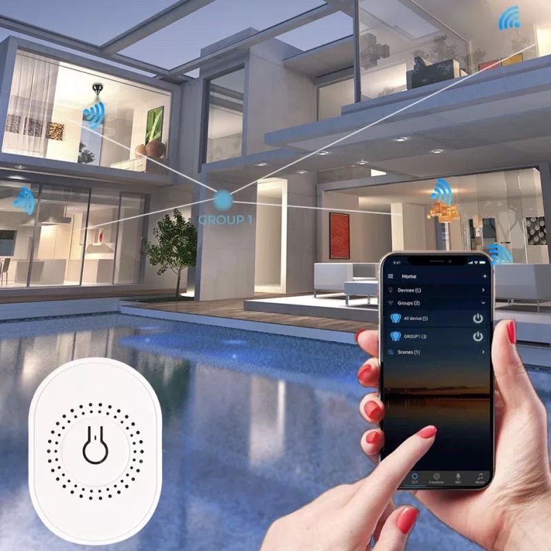 433Mhz Wifi Smart Switch Mini 2Way Breaker 16A TM402-16A-W