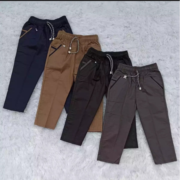 Yourden / 4PCS celana chino panjang untuk anak laki-laki umur 1-7 tahun