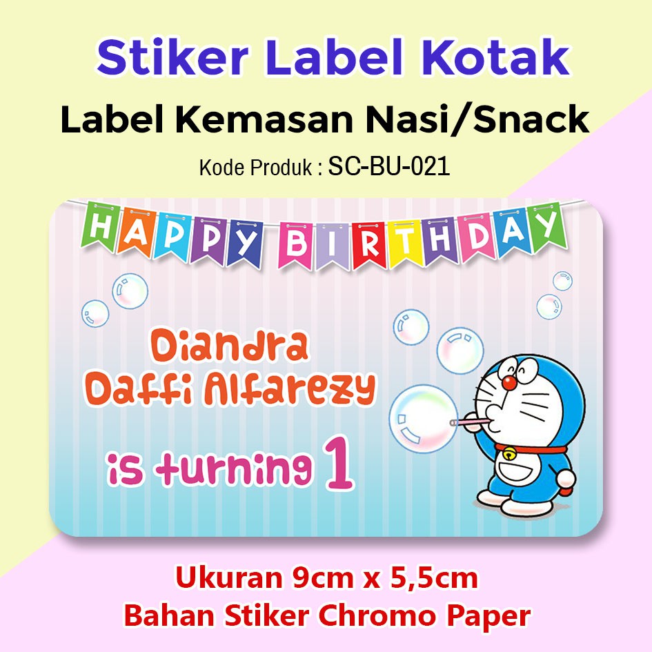  Stiker  Label Ulang  Tahun  Anak Sticker Nasi Bento Souvenir 