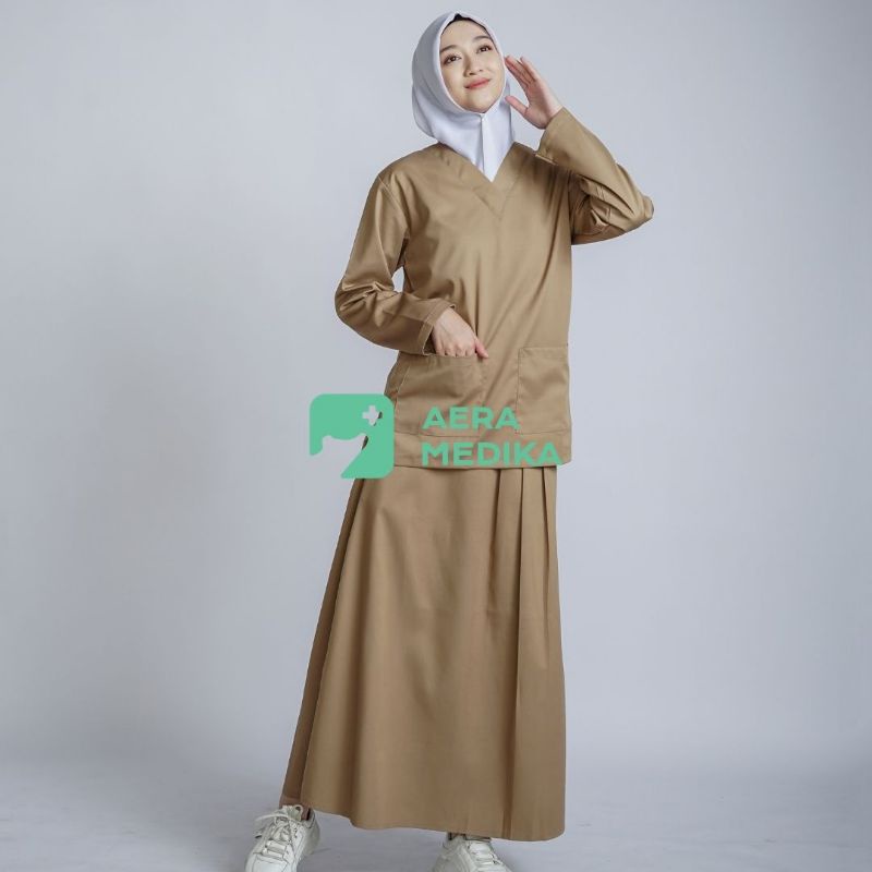 Set ROK - Baju Jaga / OK perawat / Dokter / Scrub Medis / Seragam OKA - AERA MEDIKA