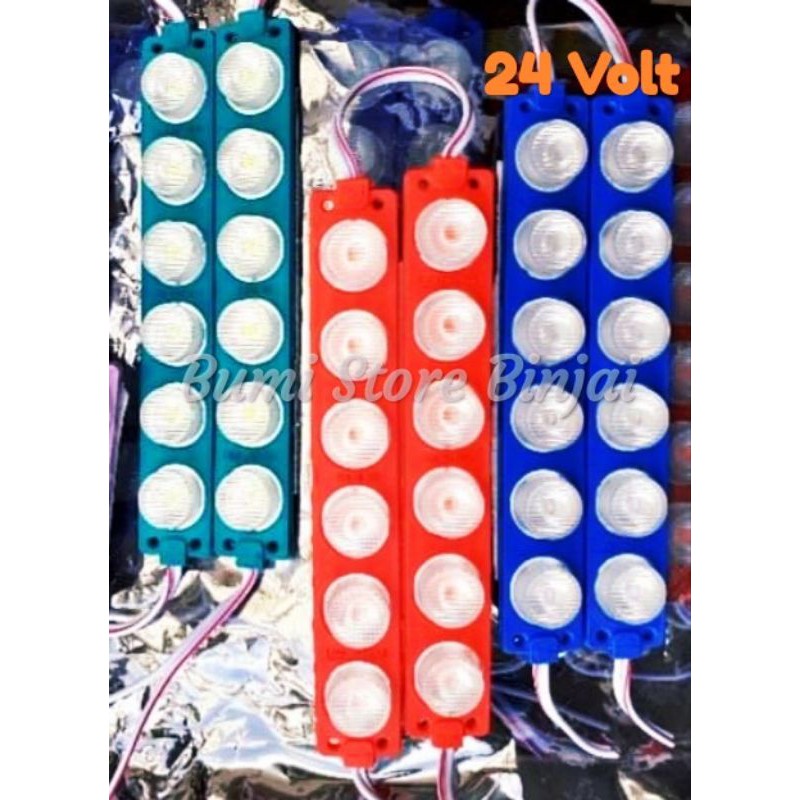 Lampu Modul 6 mata 24 volt 6 watt mata timbul tempel kolong bak truk mobil