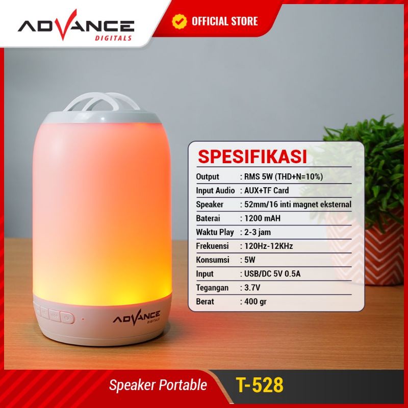 Advance Speaker Portable Bluetooth T 528 / T528