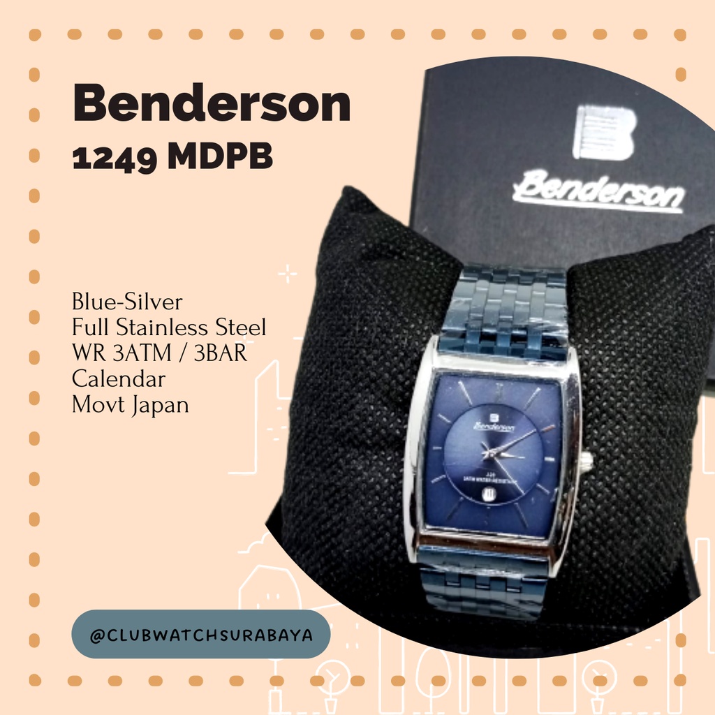 Jam Tangan Pria Benderson / Benderson Jam Tangan Pria Analog Type AL 1249 MDPB