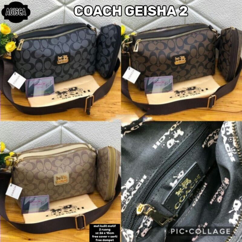 COD | STAR | TAS SLEMPANG CEWEK IMPORT ORI MURAH MERK BRANDED | COACH GEISHA 2 TAS CEWEK TRENDI KEKI