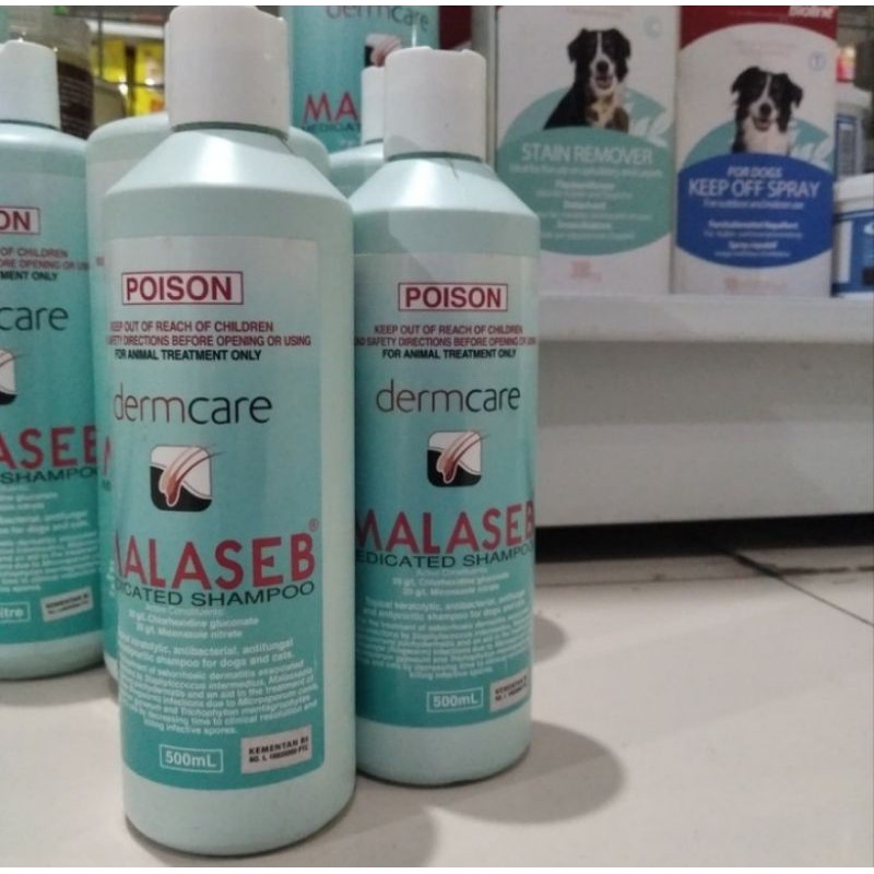 shampo anti jamur malaseb 500ml - medicated shampo untuk kucing &amp; anjing