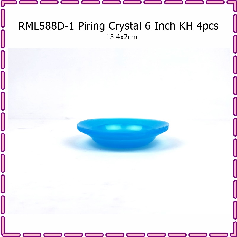 Piring Makan/Piring Sambal/Piring Lauk Crystal KH 6 Inch &amp; 7 Inch