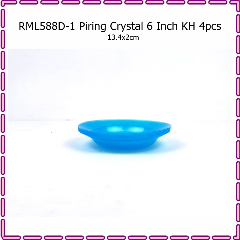 Piring Makan/Piring Sambal/Piring Lauk Crystal KH 6 Inch &amp; 7 Inch