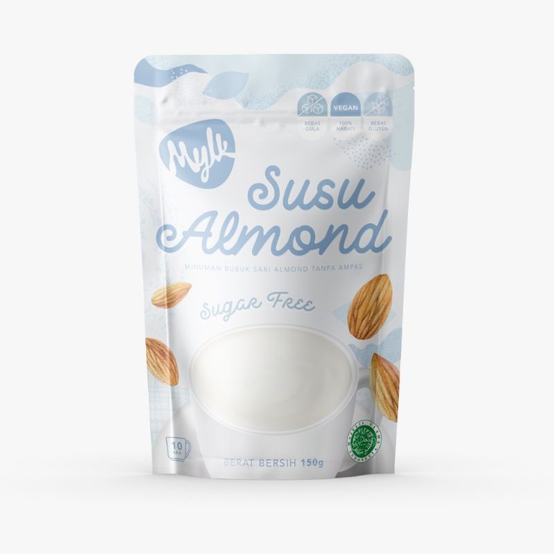 Mylk Susu Almond Bubuk Tanpa Ampas 10 x Minum 150 gram