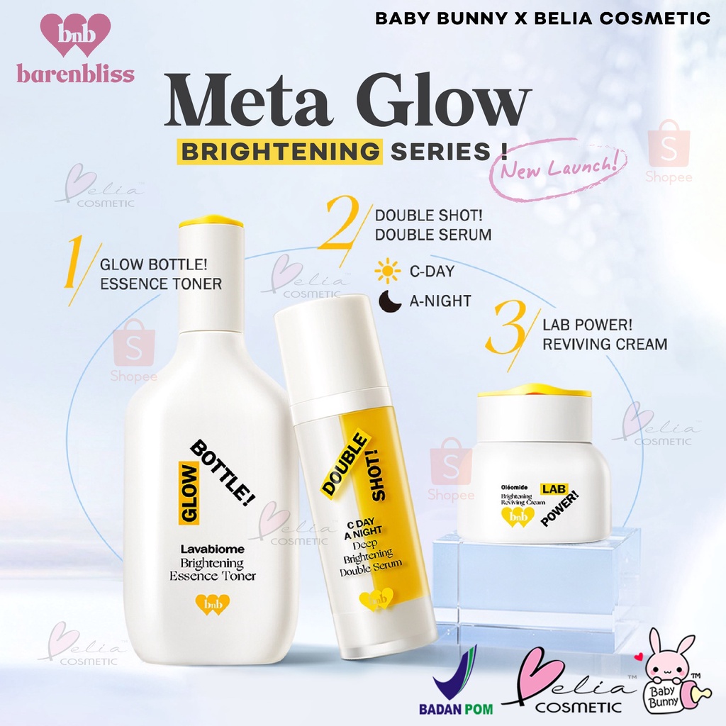 ❤ BELIA ❤ BNB barenbliss Meta-Glow Skin Chill Routine Set! Brightening Korean Skincare Set | BPOM