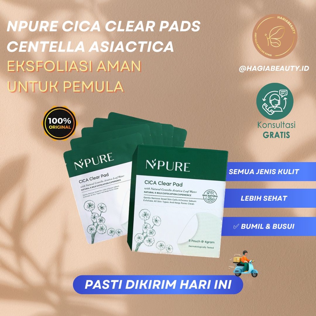 Bisa COD - N’Pure Cica Clear Pad Sachet (1 box isi 5)