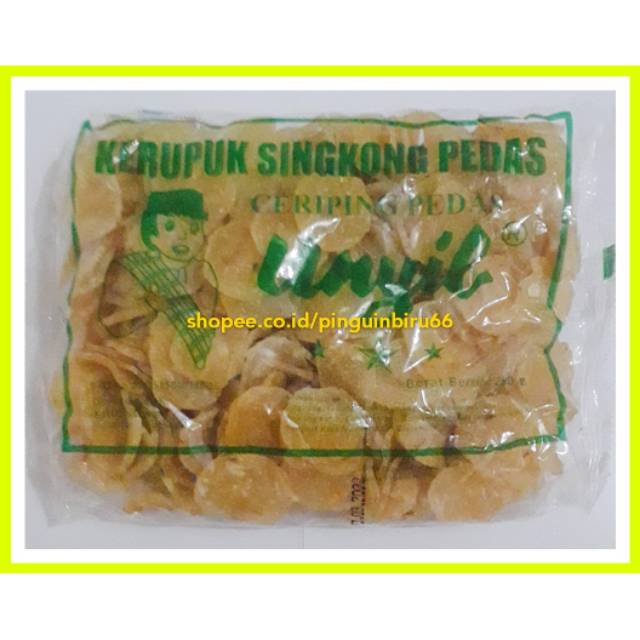 

Krupuk unyil pedas 250 gr