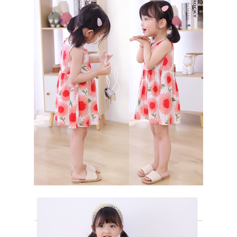 BEE - Dress Terusan Anak Perempuan Dress Santai Banyak Motif Usia 1 - 5 Tahun