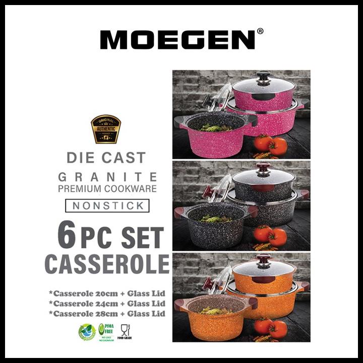 Moegen Germany 6 Pcs Casserole Pot Granite Series