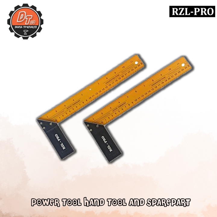 

Siku Meter Penggaris Siku Tukang Besi Angle Square Steel Kuning 12