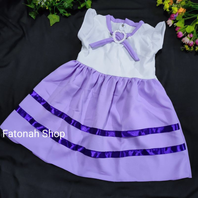 Dress anak 1 2 tahun gaun anak mewah dasi baju anak cewek unik model baru ( dress SAILOR MOSCREPE )