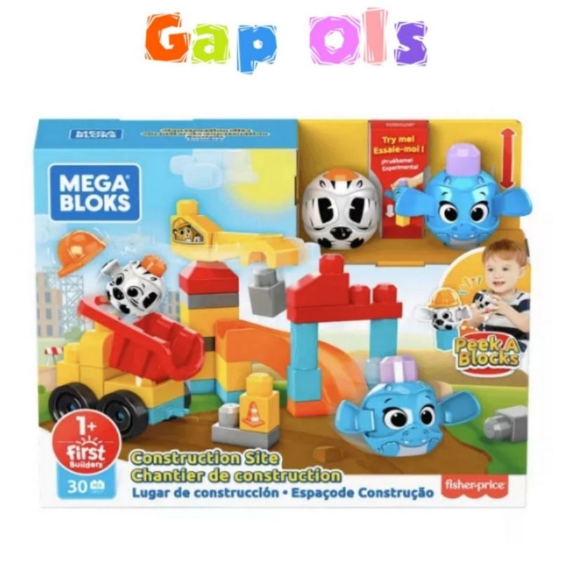 MEGA BLOKS First Builders Construction Site Mega Bloks peek a bloks construction site mainan konstru