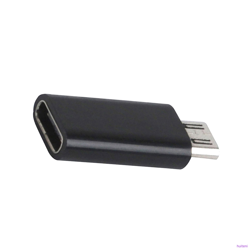 Kabel Adapter Charger Usb Tipe C Female Ke Usb Pengganti Warna Hitam Untuk Android / Laptop