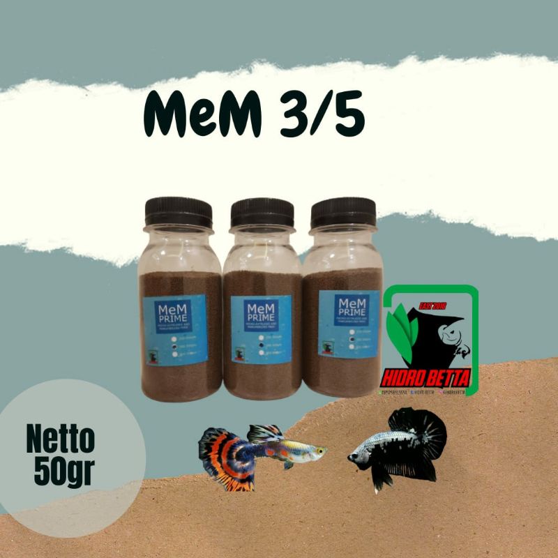 Pelet Mem 300-500 Mikron 50gr Gram (Pakan Ikan Hias Cupang, Guppy dll)