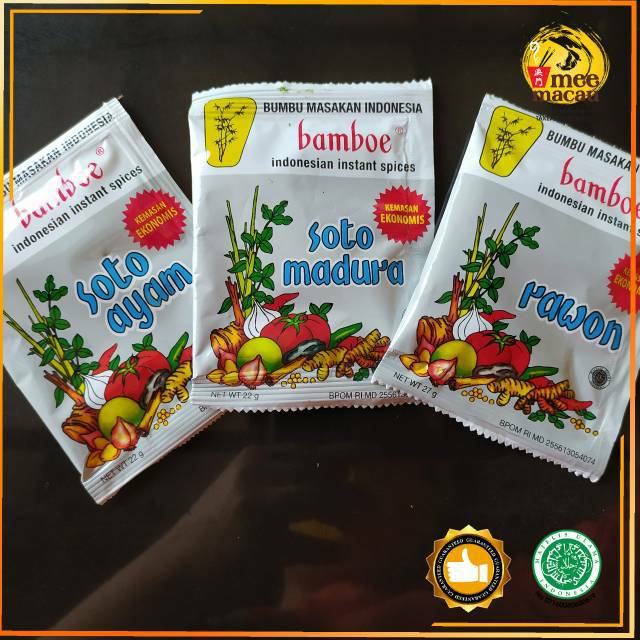 Bumbu Instan Bamboe | Masakan Indonesia Soto Ayam Madura Rawon | 1 Sachet