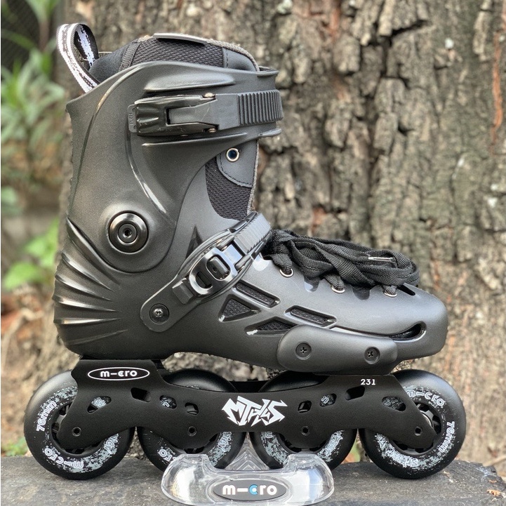 Sepatu Roda Pemula Inline Skate M-cro (Micro) MT-Plus Black