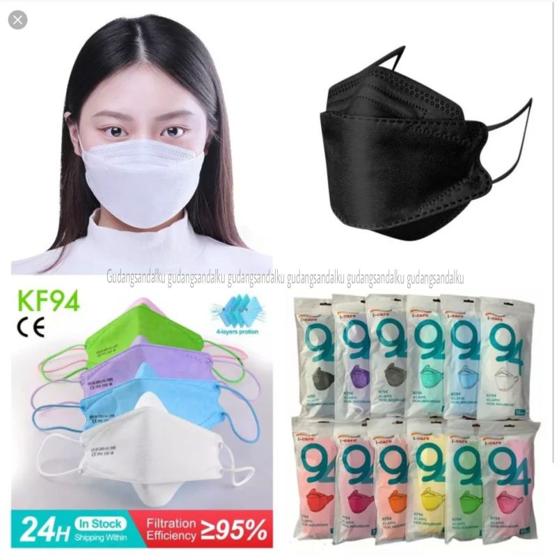 Masker KF94 Korea warna KF 94 evo 4D PLUS MASK Earloop convex plusmed ecer satuan