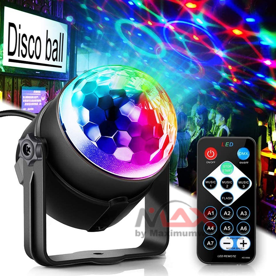 Lampu Disco Lampu DJ Lampu Pesta Lampu panggung 220V Proyektor Langit tidur Malam Berbintang Auto deteksi suara untuk Pesta Disco LED Mini Remot Magic Ball Disco Light Stage Lighting Effect with Remote Controller Auto Sound Control for DJ Concert Party