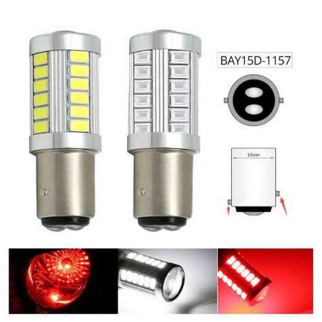 Lampu LED Bayonet Brake Rem 1157 W5W 5630 33 MATA Senja Mobil Motor Vinyx Tidak Kedip / Strobo