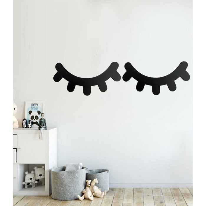 Hiasan Dinding Sleepy Eyes / Eyelash Dekorasi Dinding / Eyelash  Alis Kayu / Wall Decor Eyelash Sleepy Eyes / Hiasan Dinding Kamar Tidur