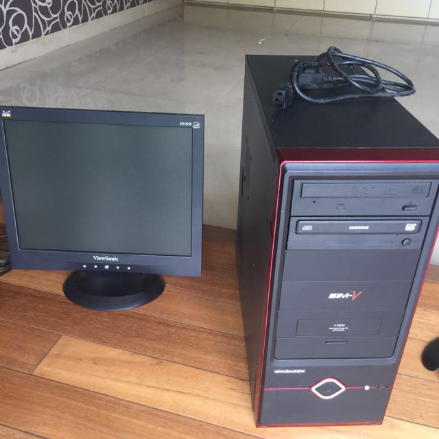 Viewsonic 15” Monitor + CPU Rakitan