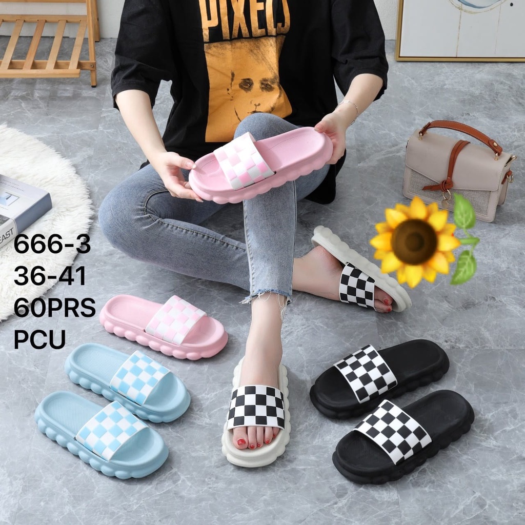 Sandal Karet Jelly Wedges Wanita import Model Terbaru Original Kekinian by AGUNG STYLE Balance  666-3