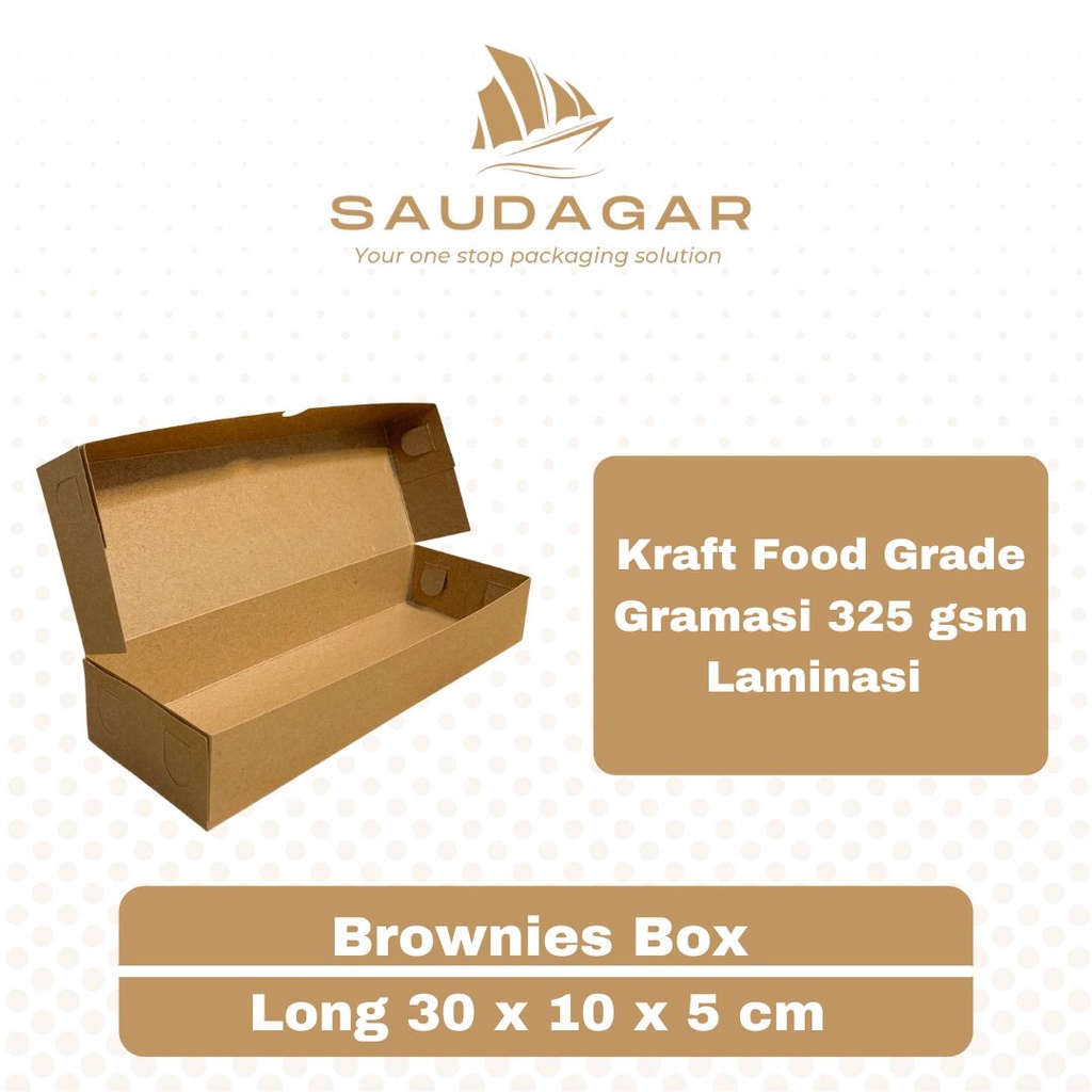 Box kotak brownies / dus brownis / kue/ cookies / molen / martabak LONG