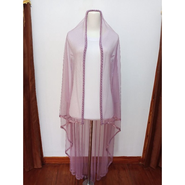 Slayer veil pengantin/kerudung pengantin/hijab pengantin elegan/Veil pengantin/jilbab pengantin TARO