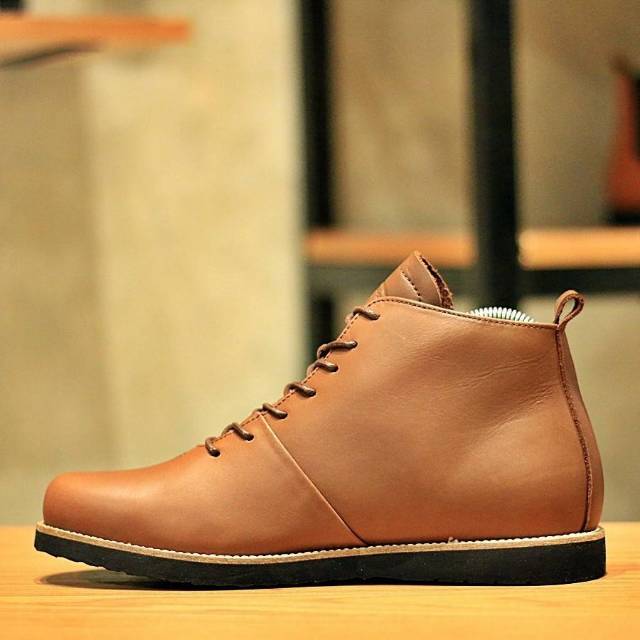 HOUBIS BROWN SERIES - BRADLEY'SFOOTWEARORIGINAL - Sepatu Boots Klasik Pria Vintage Full Up Leather