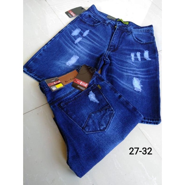 Celana fashion pendek jeans pria termurah/ celana pendek sobek/celana wisker