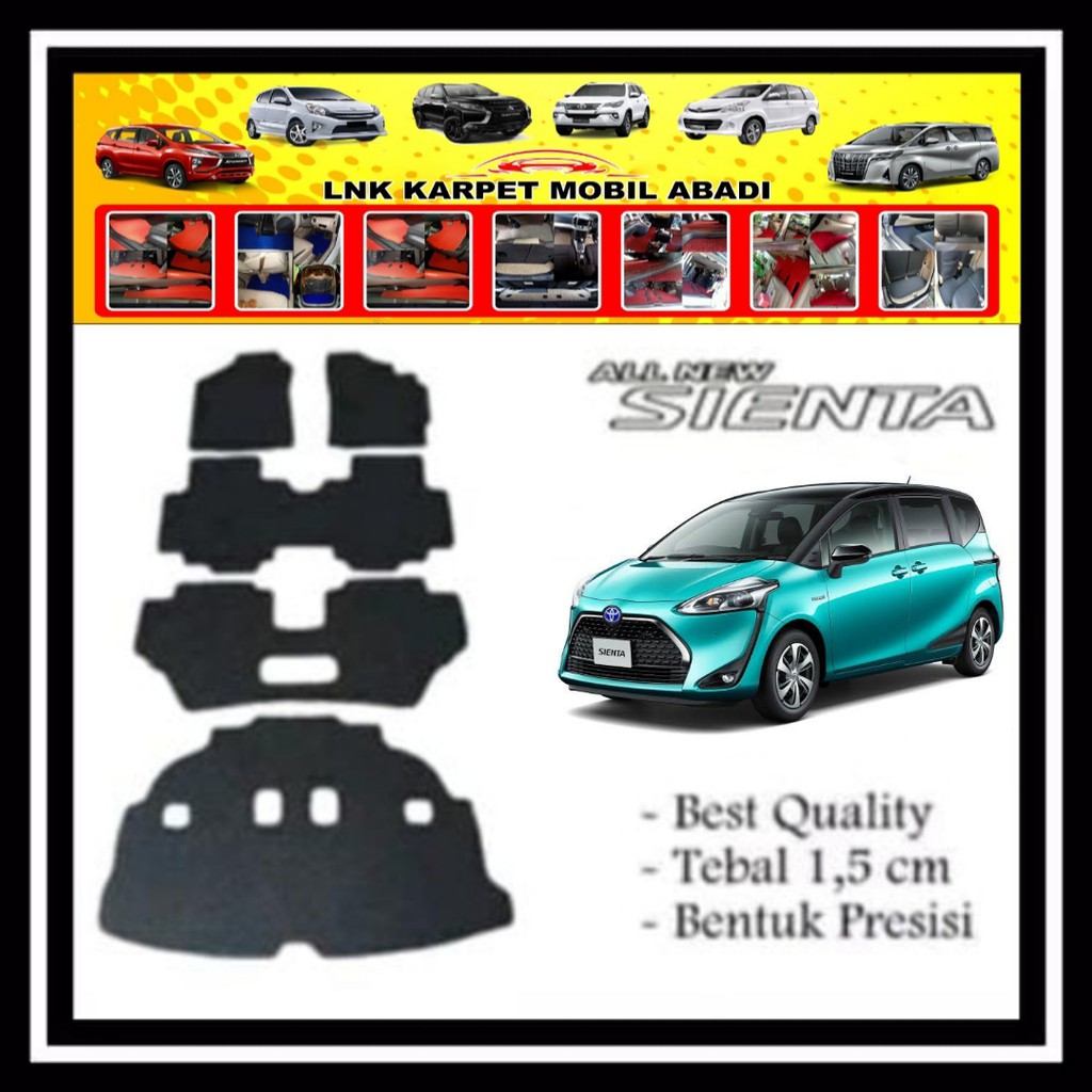 KARPET MOBIL MIE BIHUN TOYOTA SIENTA / AKSESORIS TOYOTA SIENTA / INTERIOR TOYOTA SIENTA