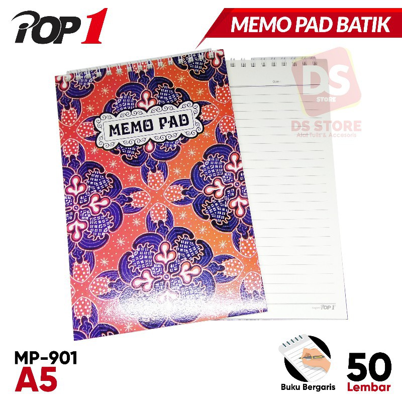 

MEMO PAD BATIK A5 SPIRAL POP1