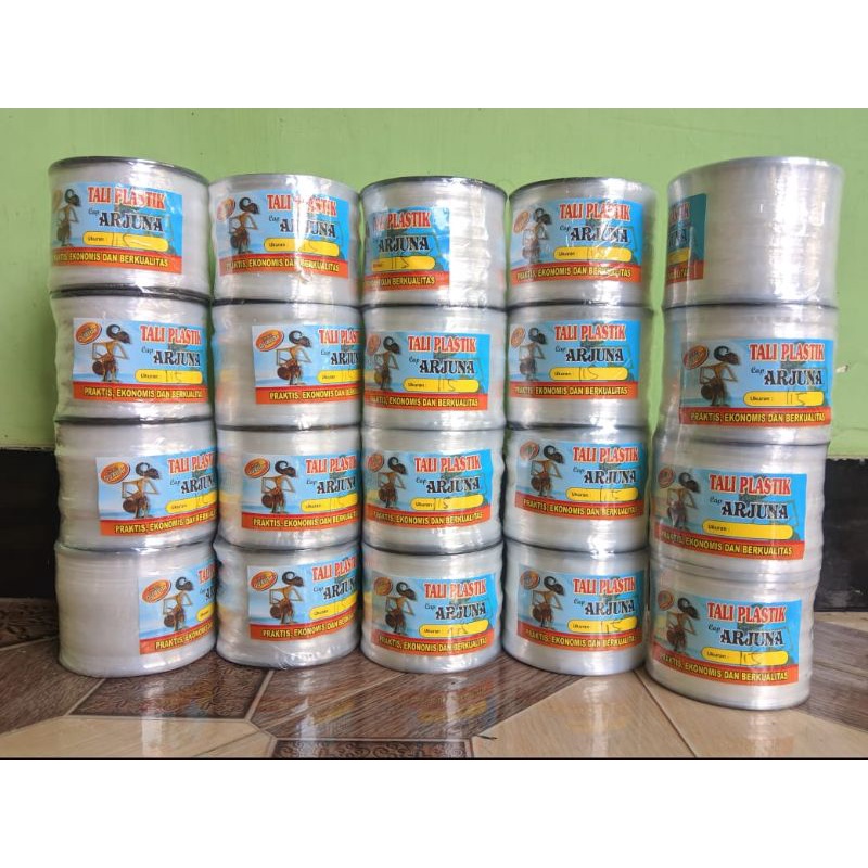 

Tali plastik, tali gawar pertanian, tali salaran pertanian, tali pita bening cap ARJUNA 150gram