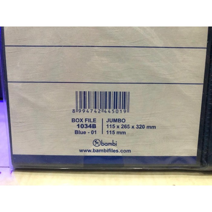 

File-Box- Box File Bindex Bambi Jumbo 1034B - Biru -Box-File.