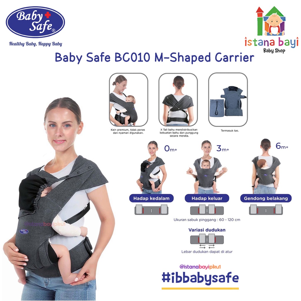 Baby Safe M-Shaped Carrier BC010 - Gendongan Bayi