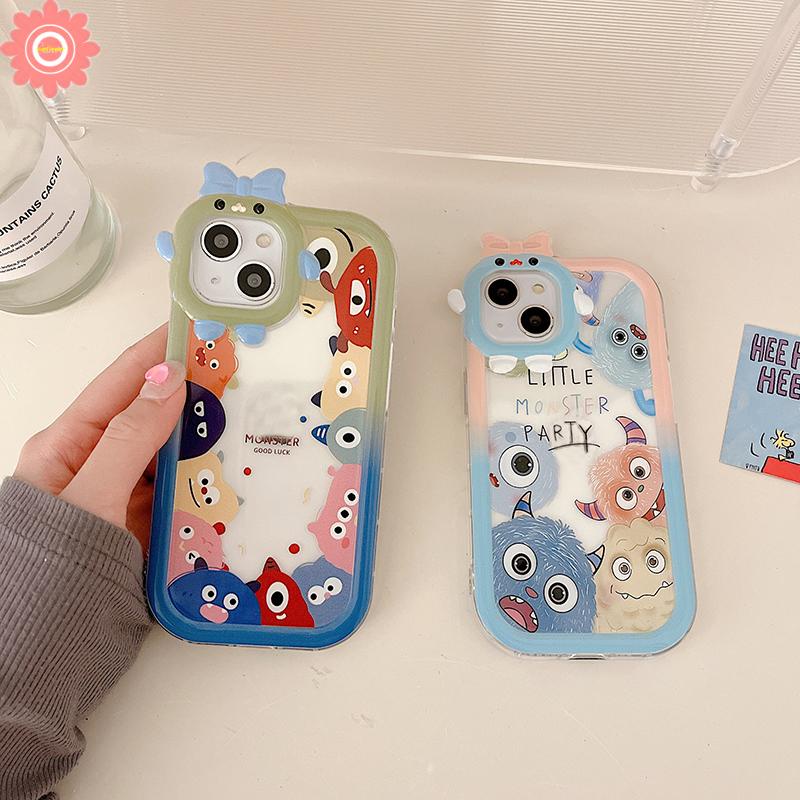 Soft Case Desain Kartun Monster 3D Untuk Vivo Y35 Y16 Y21 Y12 Y11 Y22 V23 V23E Y15 Y15s Y20 Y02s Y55 Y75 Y15A Y20s Y20 Y1 Y30 Y33S Y31 Y1 Y30