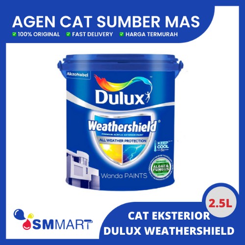 CAT TEMBOK LUAR DULUX WEATHERSHIELD WARNA KHUSUS 2,5 L cascade