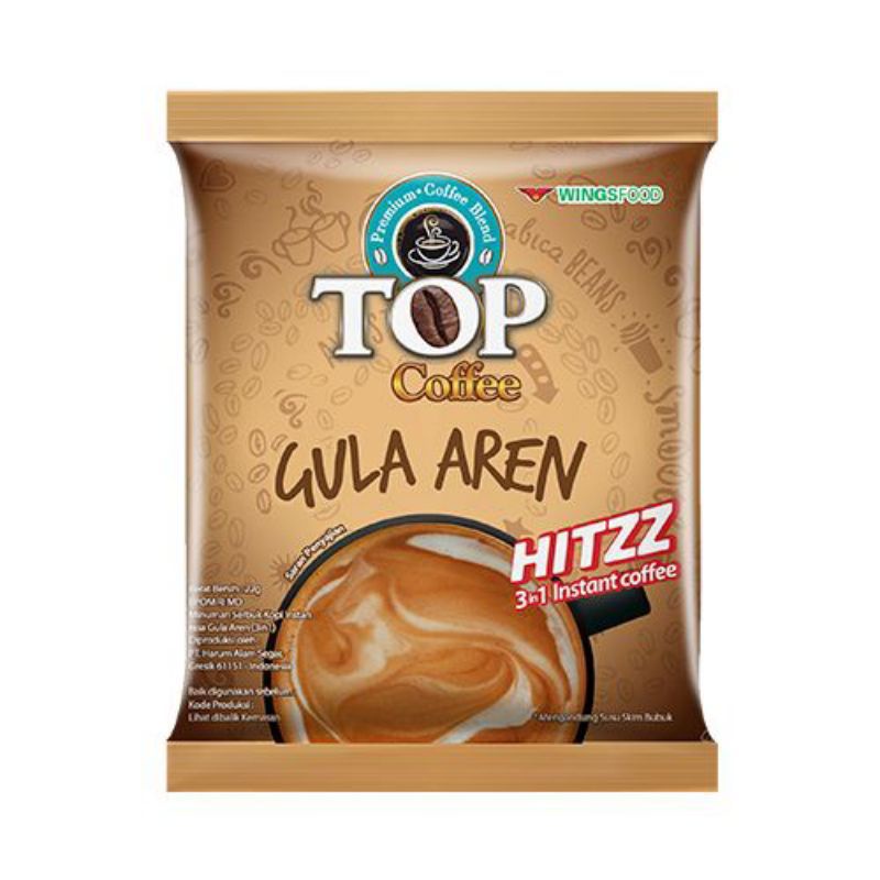 TOP KOPI GULA AREN 27 GR KEMASAN BARU