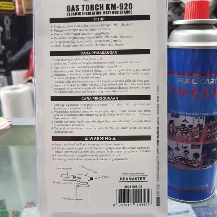 paket gas torch + hi cook