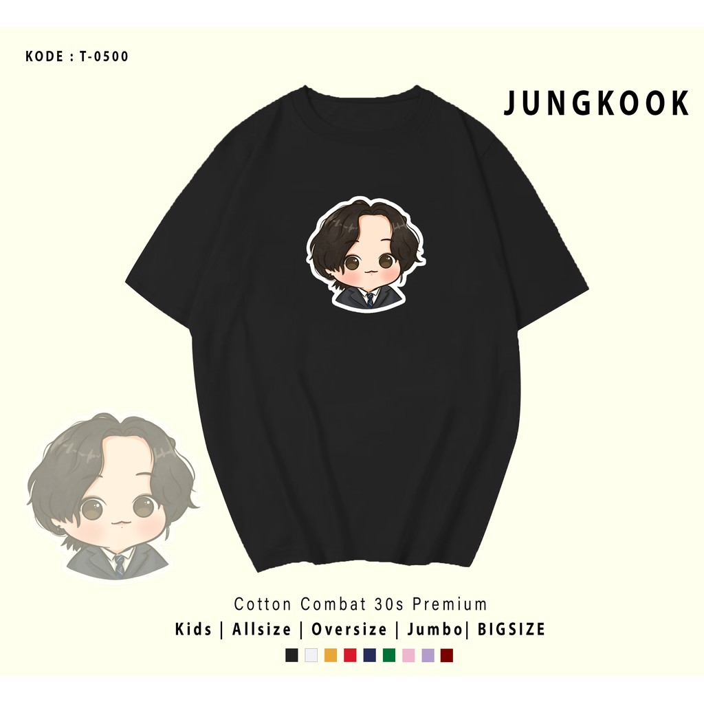 T-SHIRT KAOS KPOP BTS KARAKTER / ARMY INDONESIA / BEST SELLER / BAHAN COMBED / RESELLER / HVS